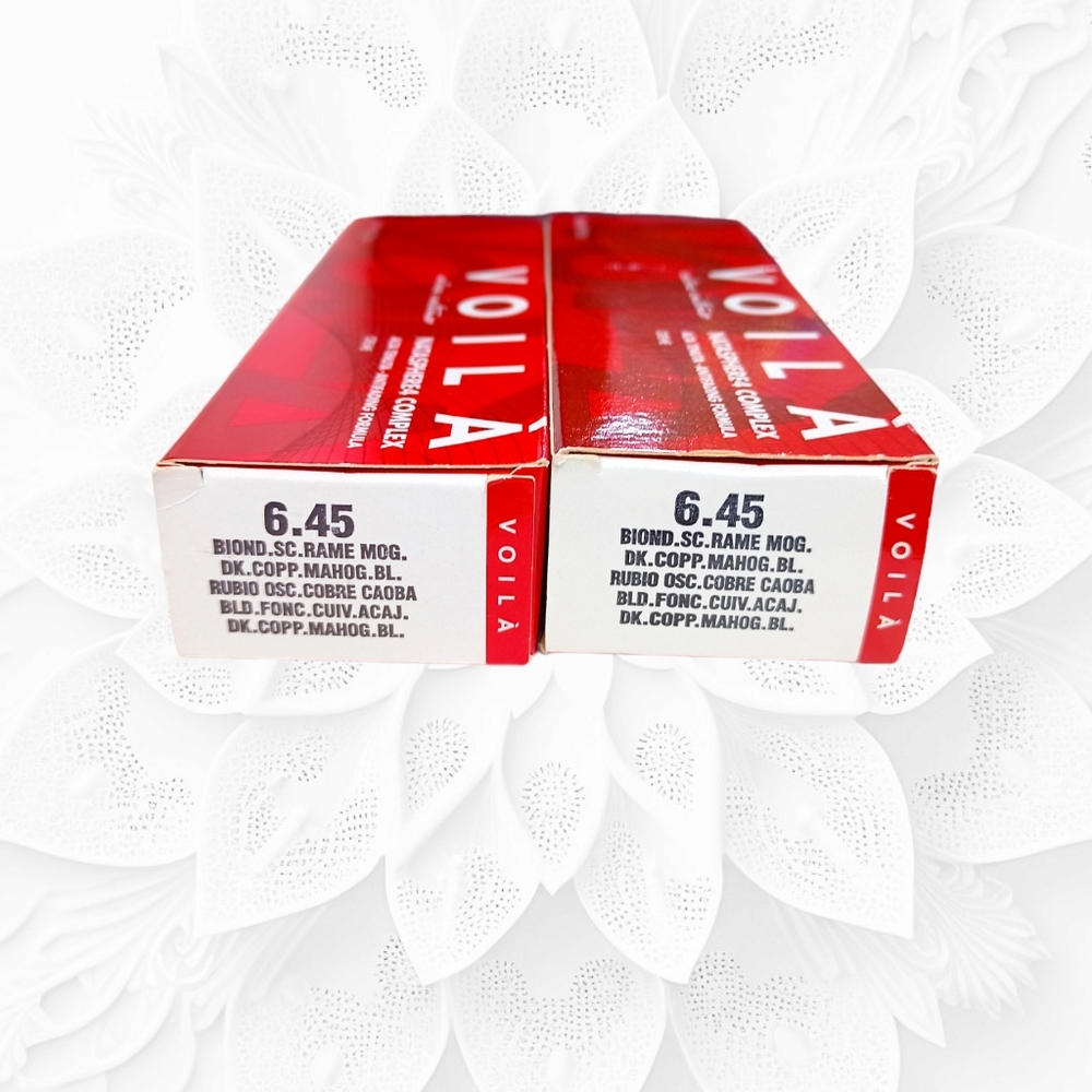 Intercosmo Voilà Professional 2 Tubes of Permanent Hair Color Dark Copper Blonde